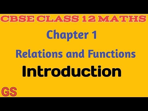 Chapter 1 - RELATIONS & FUNCTIONS | CBSE Class 12th Maths in Tamil | NCERT | Introduction | GS