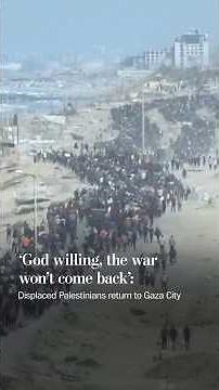 Displaced Palestinians return to Gaza City after ceasefire