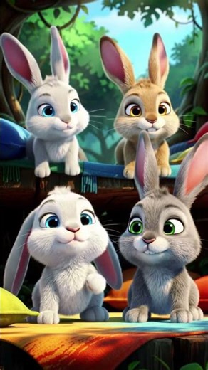 CUTEST Animated Bunnies! 🐰 Watch Them Wiggle & Smile!