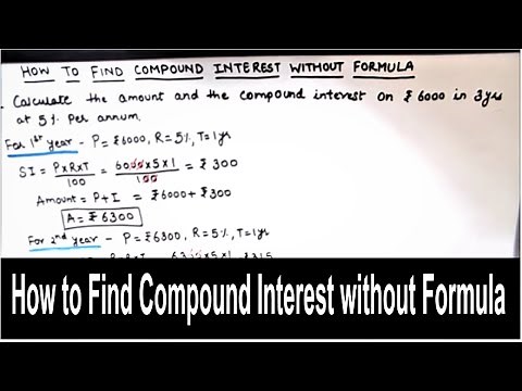 How to Find Compound Interest without formula / Calculate compound Interest without formula / Math