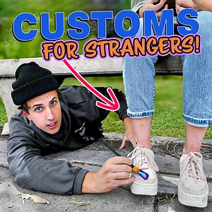 I Surprise Lucky Strangers with Custom Sneakers! | MARKO