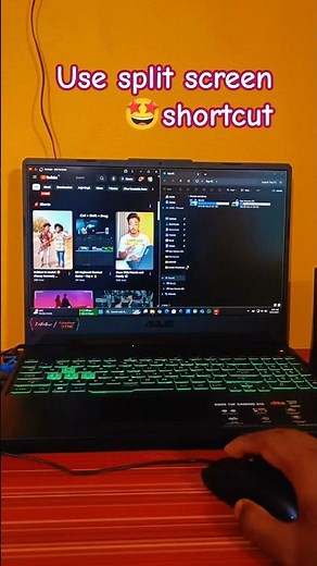 how to use split screen on laptop | laptop me split screen kaise kare #split #windowshortcut #shorts