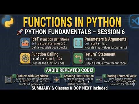 Python Fundamentals – Session 6 | Functions in Python