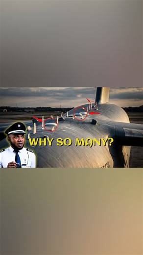 Captain Callistus | PidginPilot on Instagram: "Commercial jets have maybe 3 or 4 antennas... but this US Air Force C-17? It’s basically a flying Wi-Fi router! 📡✈️ I took a look at the roof of this massive military transport. Every single “bump” and “fin” you see is for secret communication, satellites, and defense systems. While AirPeace planes use antennas for GPS and Radio to talk to the tower, this beast needs to talk to the Pentagon, other fighter jets, and satellites in space all at once. 