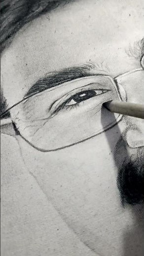 Realistic Graphite Portrait Drawing | Step-by-Step Pencil Art Tutorial #shorts