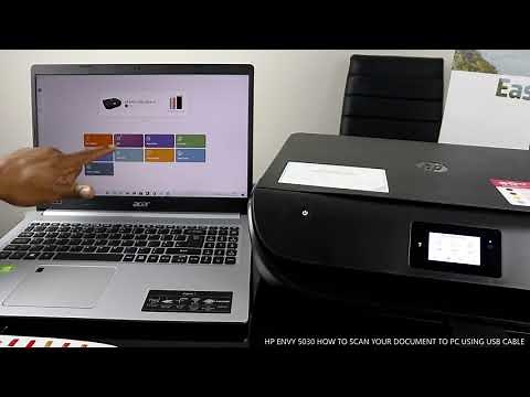 HP ENVY 5030 HOW TO SCAN YOUR DOCUMENT TO PC USING USB CABLE