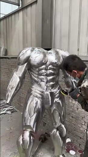 Creating a Powerful Eagle Headed Man Stainless Steel Statue