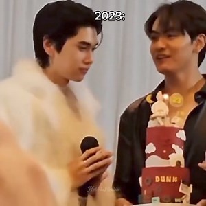 2022 -2024 Joong as Dunk cake boy, more more years to celebrate your each other birthday together 🙏🥺 #JoongDunk #JoongArchen #dunknatachai | Natachai Archen