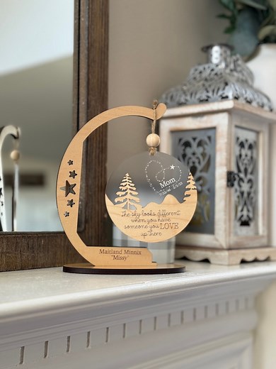 Personalized Memorial Ornament Stand, Ornament Stand, Memorial Ornament, Christmas Ornament Stand, Ornament Hanger, Ornament Display - Etsy