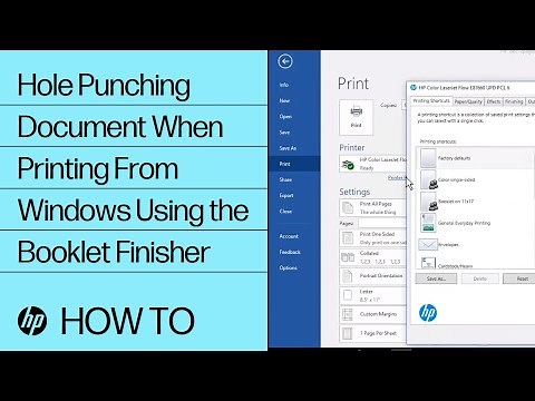 Hole Punching Document When Printing From Windows Using the Booklet Finisher | HP Printers | HP