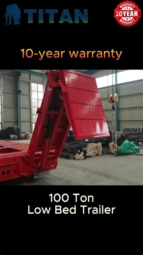 100 Ton Lowbed Semitrailer with Hydraulic Folding Ramp