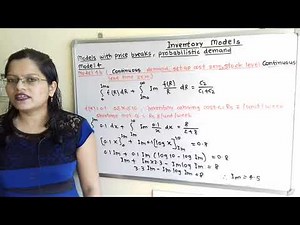 Problem on inventory model 4 with probabilistic demand, inventory model