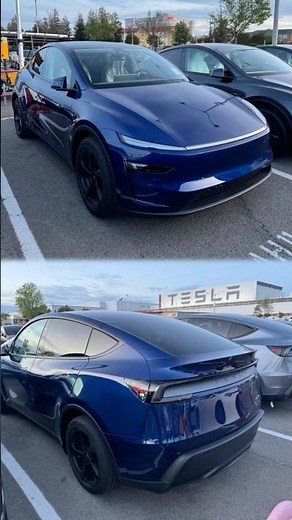 2026 Tesla Model Y Juniper Deep Blue Metallic Color | First View in Real-Life