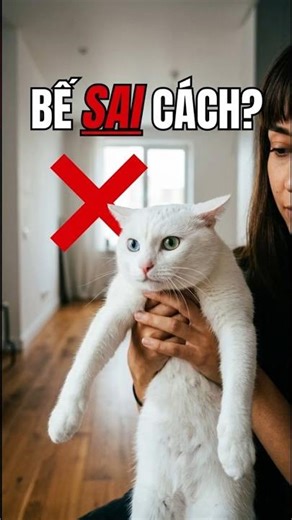 Mèo không thích bạn bế đâu 😼