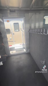 Take a tour of this beautiful Platinum 5 Horse Trailer! This trailer is perfect in Every. Single. Way. The unique tack room has so much storage and room! Do you like trailer tours? Would you like to see more? #platinumcoach #platinumtrailers #horsetrailers #tackrooomtour #rodeo #horses #fyp | Frontier Trailers & Roping Supply