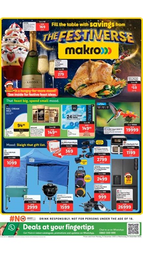 latestspecials.co.za on Instagram: "🔝 The latest Makro specials is out now! 🛒 From 15/12/2025 📆, unbeatable discounts and amazing deals are waiting for you! 📌 Shop fresh groceries 🍇 and household essentials at fantastic prices! 🔥 👉 Click now and share the savings with others! 🛍️ #specials #deals #discounts #offers #makro"