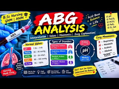 ABG Analysis Made Easy 🩸 | Arterial Blood Gas Interpretation | pH, PaCO₂, HCO₃⁻ & ROME