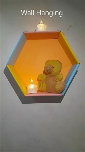 Diy Cardboard Wall Shelf #shortsfeed #wallhanging #shorts