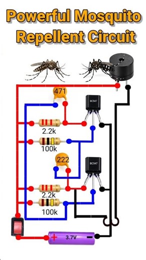 Simple Mosquito Repellent Circuit Using BC547 | Ultrasonic Mosquito Repeller DIY | #shorts