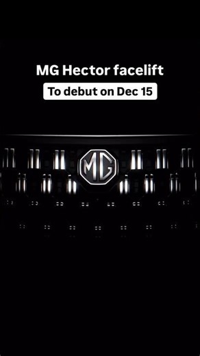 MG Hector facelift to debut on 15th December #shorts