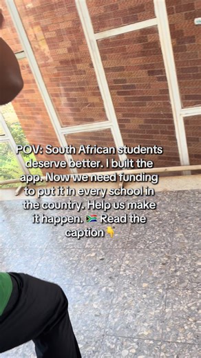 I am 18 years old. I live with my grandmother in Khutsong township, Merafong, Gauteng. I built an education app called ELSA — Education Link South Africa. A complete digital platform giving Grade 8 to 12 students access to past papers, textbooks, study guides, video lessons and interactive quizzes. All in one place. Built for South African students. Built for township students. Built for students like me. I built it because I watched brilliant people around me fail — not because they weren’t sma