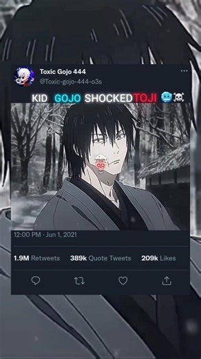 Kid Cooked Toji 🤯☠️ #jujutsukaisen #jjk #gojo #toji #shorts #amv