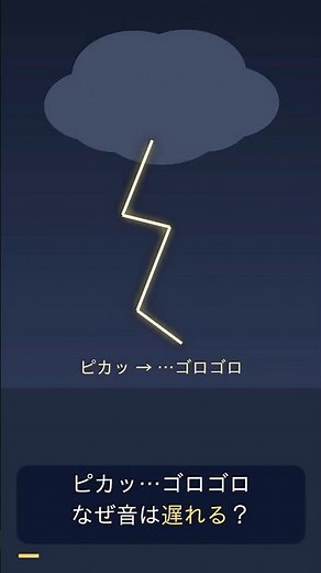 雷の音が遅れて聞こえる理由、知ってる？