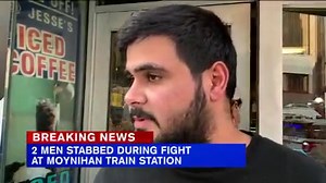 Fight between 2 knife-wielding homeless men spills into Midtown pizza shop