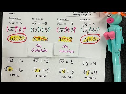 Introduction to solving a radical equation ￼