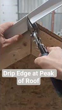Drip Edge Tip: How to install in seconds! #woodworking #diy #thewoodworks #roofing #roofs #carpenter