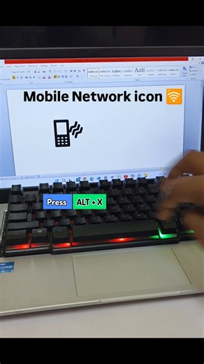 Short computer with Anil on Instagram: "Mobile Network icon in Ms Word Using Keyboard Shortcut Key #symbol #mswordshortcut #keyboard #shortreels📸🤗🙏like♥️and😍follow"