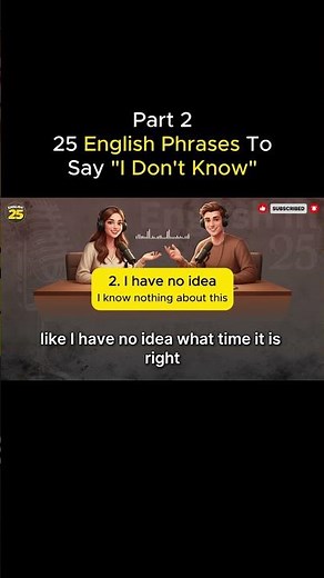 25 Alternatives to Say “I Don’t Know” Like a Native Speaker | Part 2