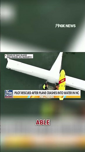 WATCH: Pilot rescued after small plane crashes off NC shore #foxnews #fox #us #news