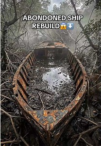 Abandoned Shipwreck Restored into Cozy Mangrove Bunker