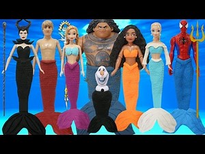 Play Doh Disney Princess, Elsa, Anna, Maui, Spiderman Mermaids Inspired Costumes