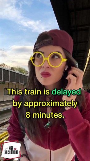 125K views · 3.7K reactions | Train Station Announcement : Try to listen to it #English. Key words: to be delayed, platform #learnenglish #englishspeaking #anglais #الانجليزي #englishtips #learningenglish #الانجليزيه #englischlernen | MissEnglish | Facebook