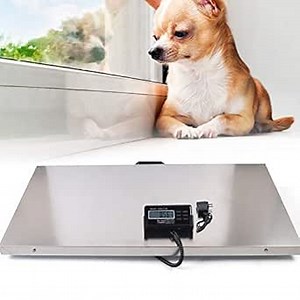 440Lbs Large Platform Digital Livestock Scale Floor Scale with LCD Screen Postal Heavy Duty Parcel Scale Weight Scale Stainless Steel Mail Shipping Luggage Scale Animal Pet Scale