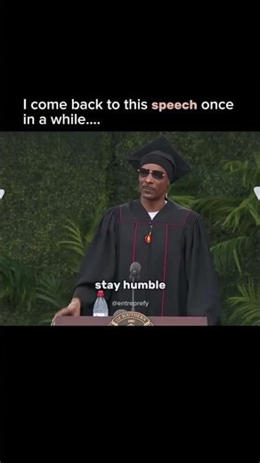 Snoop Dogg's Graduation Speech at USC, The University of Southern California. Stay Humble. Stay True