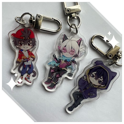 Acrylic Keychain Vtuber Indie Male Sun Kenji Shxtou Cyyu - Etsy