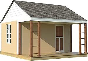 1 Room Cabin Building Plans - Create Your Own Cozy Micro Cottage Guest House