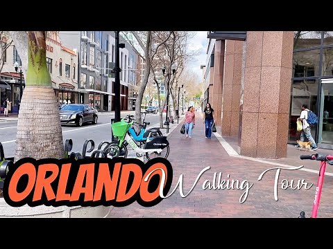 Orlando downtown walking tour / Orlando Florida/ 4K / 2023