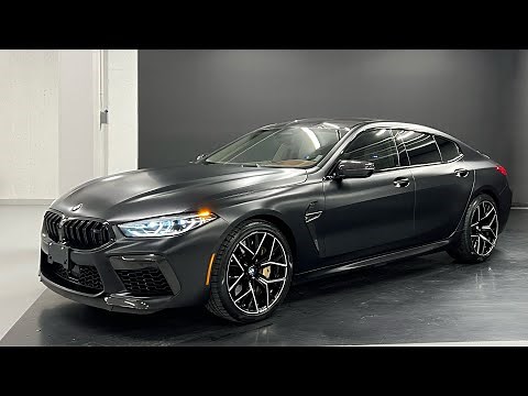 2021 BMW M8 Competition Gran Coupe Frozen Black- Revs + Walkaround in 4k