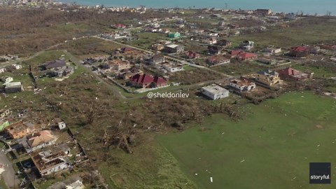 Dozens of Roofs Ripped Off in Black River, Aerial Footage Shows