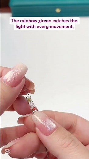 Cute Beaded Bracelet Making, square rainbow zircon bracelet tutorial, handmade Rhinestone bracelet