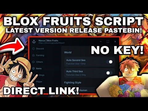🎄Blox Fruits Script Pastebin **NO KEY** Autofarm Level | Auto-Third Sea | Sea Events | Fruit Notify!