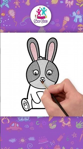 Mari Belajar Menggambar Kelinci #shorts #kidsdrawing #chikiartbahasa