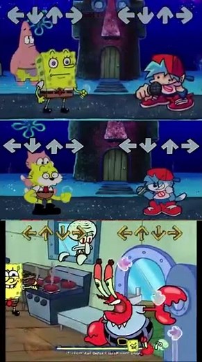 All Stop! Scratch Battles Mr. Krab in Funky FNF Mashup | FMF Mods #fnf #spongebob