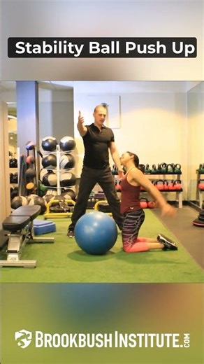 🔴 Stability Ball Push Up