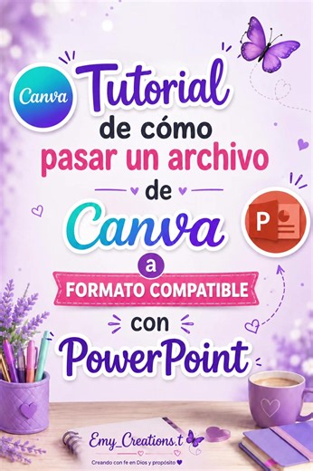 ¿Necesitas abrir una plantilla de Canva en PowerPoint? 💻✨ En este tutorial te enseño paso a paso cómo exportar tu diseño de Canva para que sea compatible con PowerPoint de una forma sencilla y práctica. Espero que este video te sea de mucha ayuda. 💜 Si te gustó, no olvides dejar tu ❤️, comentar y seguirme para más tutoriales. #EmyCreations #Canva #PowerPoint #CanvaTips #CanvaTutorial
