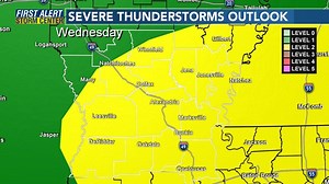 Watch our video for the latest SPC maps on today and tomorrow's severe weather threats. Stay weather aware. | KALB News Channel 5 | Facebook